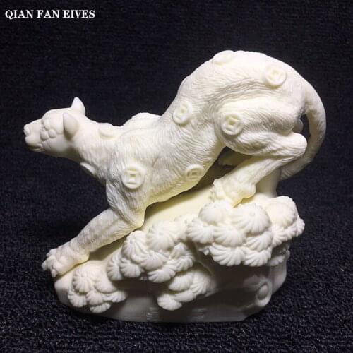 Money wealth Leopard Statue，Modern art sculpture，Traditional hand carving，High-end home decoration accessories，free delivery