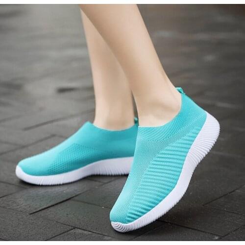 Women Outdoor Mesh Shoes Casual Lace Up Comfortable Soles Running Sport Ladies Slip On Breathable Casual Walking Shoe