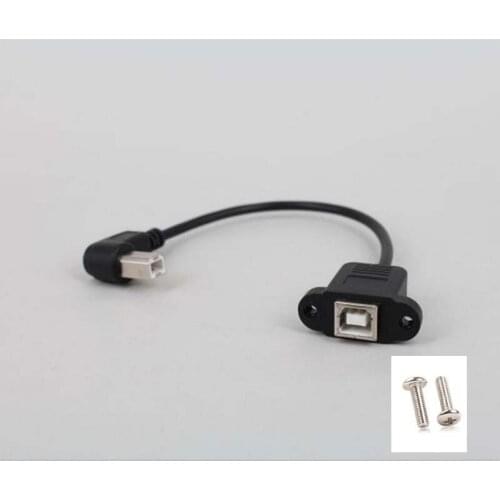10pcs 90°USB2.0 Female to Printer Scanner B Male Cable Cord lead & Screw Lock g