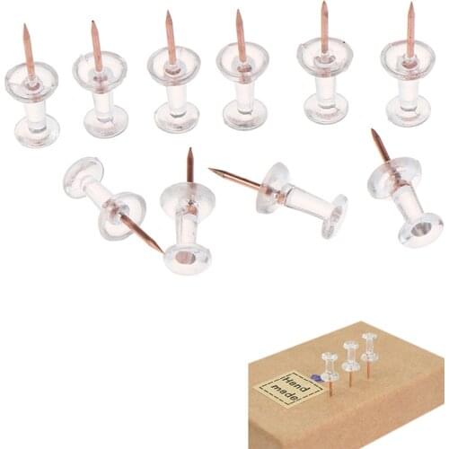 100pcs Transparent Rose Gold Drawing Photo Wall Studs Office School Supplies