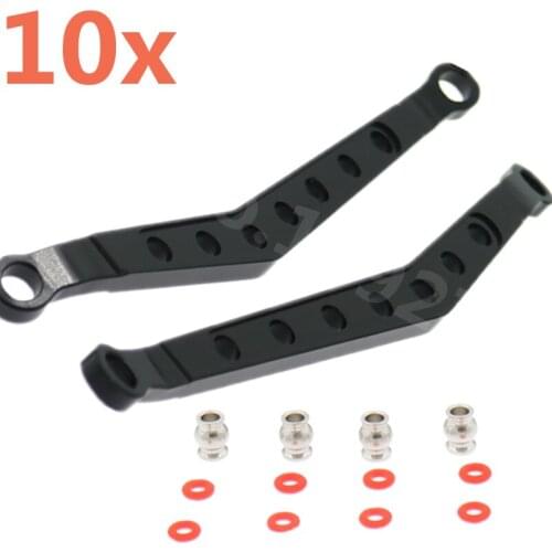 10x CNC RC Cars Parts AX80083 AX30792 Front / Rear Upper / Lower Chassis Links Set For 1/10 Axial Wraith AX90018 AX90020 AX90031