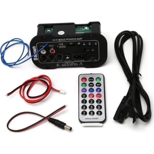 25W Car Bluetooth Subwoofer Hi-Fi Bass Amplifier Board Audio TF USB 220V/12V/24V