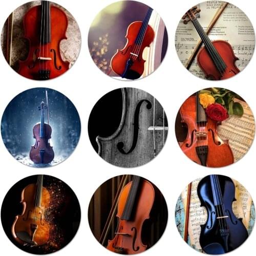 58mm Musical Notes piano Violin Classical Music Badge Brooch Pin Accessories For Clothes Backpack Decoration gift