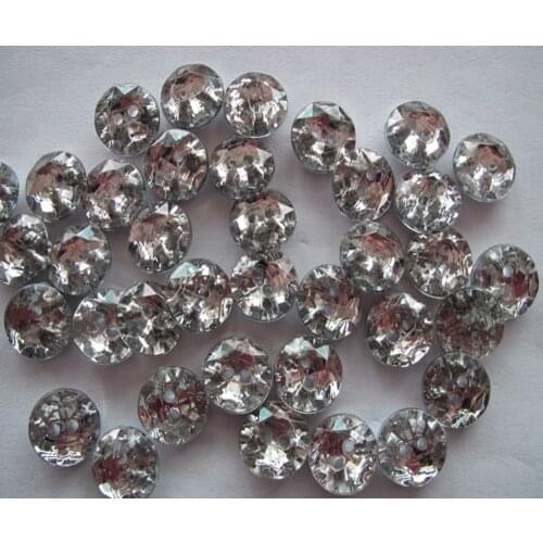 Free shipping 12mm button white color crystal button Rhinestone acylic button bathrobe button 100pcs