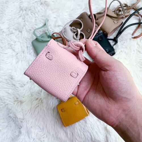 Luxury Bag Charm for Women Car Key Chains Genuine Leather Female Ornaments Pendant Fashion Accessories For Designer Handbag