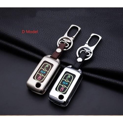 Zinc alloy+Leather Car Key Fob Remote Cover Case For Peugeot 107 206 207 208 306 307 308 407 For Citroen C2 C3 C4 C5 C6 Quatre
