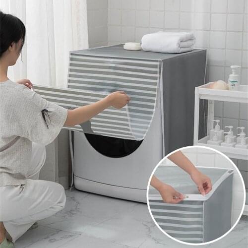 Washing Machine Cover Roller top Dust protection Cover Waterproof Case Front Loading Washing Machine Cover Household Goods