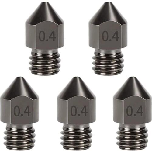 3D Printer Parts MK8 Hard Carbon Steel Nozzle m6 Threaded 0.2mm 0.3mm 0.4mm 0.5mm 0.6mm 0.8mm 1.75mm for Ender 3 CR10