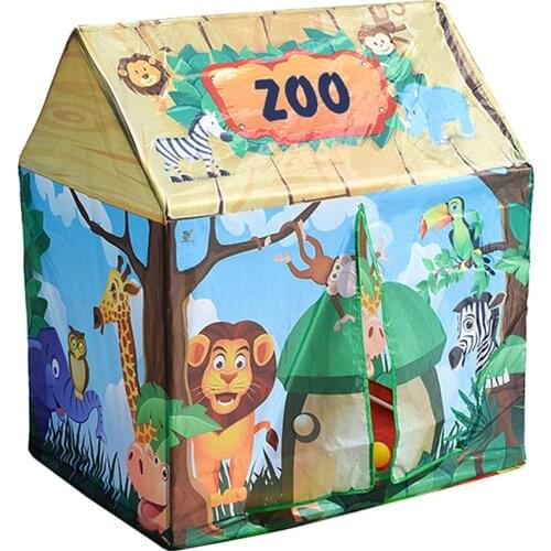 Kids Forest Play Tent, Foldable Indoor and Outdoor Playhouse for Toddlers, Boys and Girls