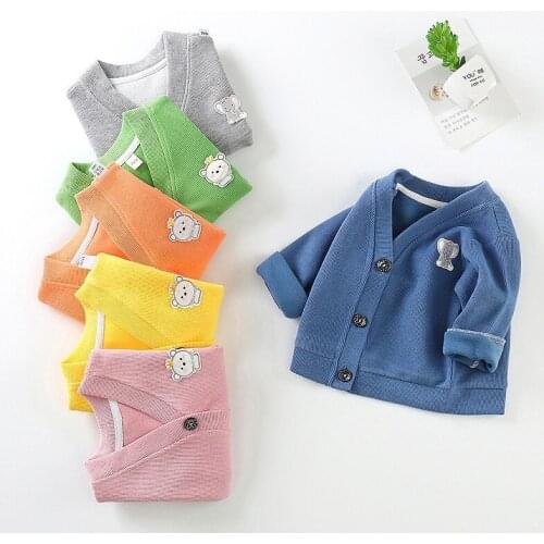 Baby Sweaters 2021 Spring and Autumn Baby T-shirt Jacket Jacket Boy Baby Long Sleeve Coat Girls Cardigan Knitted Sweater