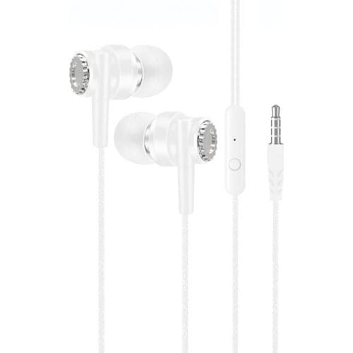 L104 Universal 3.5mm Dual Subwoofer Dynamic Wired Headset Heavy Bass Sport Gaming In-Ear Earphone With Mic For Samsung Xiaomi