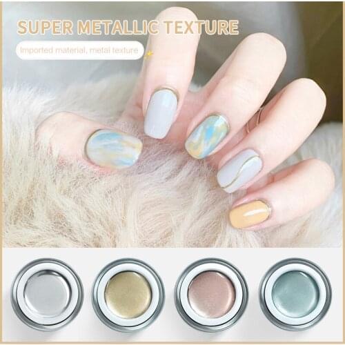 NEW Ennis Metal Painted Glue Nail Art Golden Silver Hook Side Pulling Glue Mirror Polish Glue Super Sticky Adhesive TSLM2