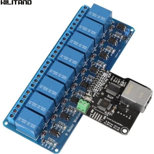 Ethernet Control Module LAN WAN Network WEB Server RJ45 Port+8Channel Relay