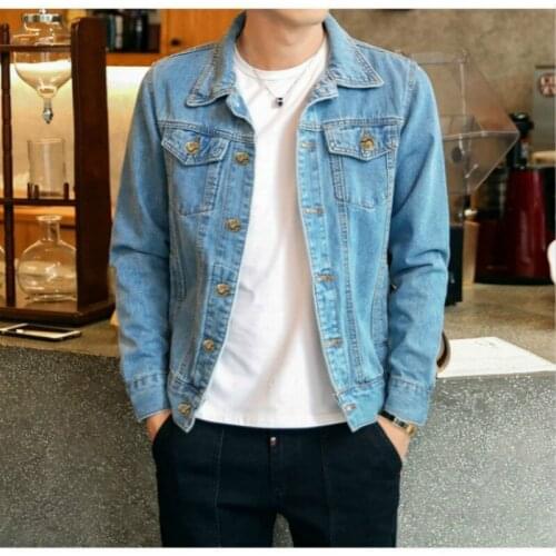Autumn Denim Jacket Men Solid Cowboy Spring Casual Slim Bomber Jacket Male Jean Mens Coats And Jackets Outwear Plus Size 5XL