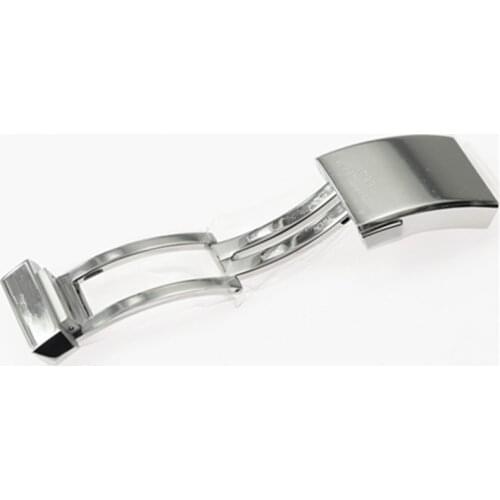 For Breitlin g Classic 1884 18 20 mm Mens Rubber Silicone Strap Silver Stainless Steel titanium Buckle Replacement clasp