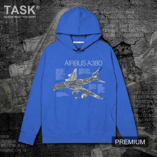 Men hooded sweater USA Air bus A380 Civil airliner America Air Plance printed cotton casual hipster hip pop hoodie sweatshirt