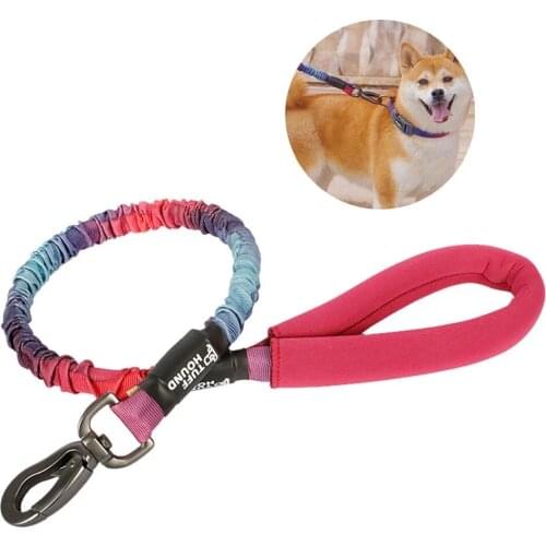 Nylon Dog Leash Lead Strap Durable Walking Training Firm Pulling Ropes Pet Harnesses With Traction Rope With 5 Color Pet Supply