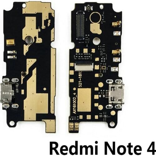 New For Xiaomi Redmi Note 4 4X Microphone USB Charging Port Board Flex Cable Connector Parts