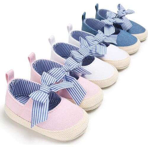 New Arrival Baby Girls Striped First Walkers Casual Shoes Soft Infant Girls Boys Shoes
