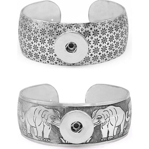 2021 NEW Elephant 20mm 18mm Snap button bangle DIY Jewelry KD3201