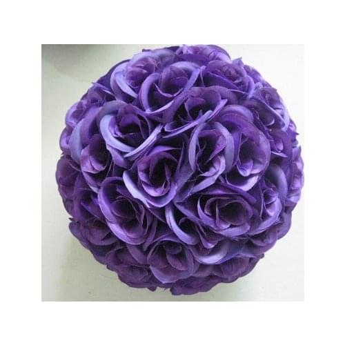 SPR 25cm plastic center Artificial flowers ball,wedding kissing flower ball,celebration decoration
