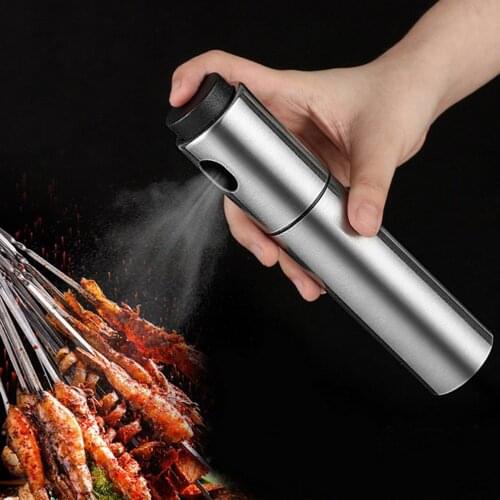 Kitchen Oil Spray Bottle Olive Oil Vinegar Sprayer Stainless Steel Barbecue Oil Bottle Kitchen Tool Accessories Set