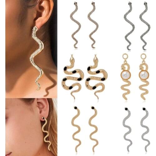 Most Popular Jewelry Accessories Animal Earrings Multiple Models Available Alloy Snake Element Dangle Earrings for Women