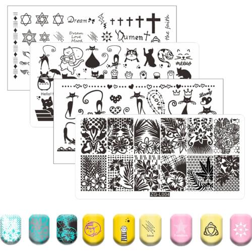 Nail Art Stamping Christmas Style DIY Image Nail Stamping Plates Manicure Stencil Set For Nail Stamping