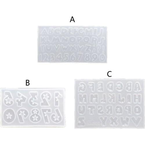 Handmade Number Letters Resin Casting Mold Alphabet Letter Pendant UV Resin Silicone Mold Jewelry Making Tools Art Craft