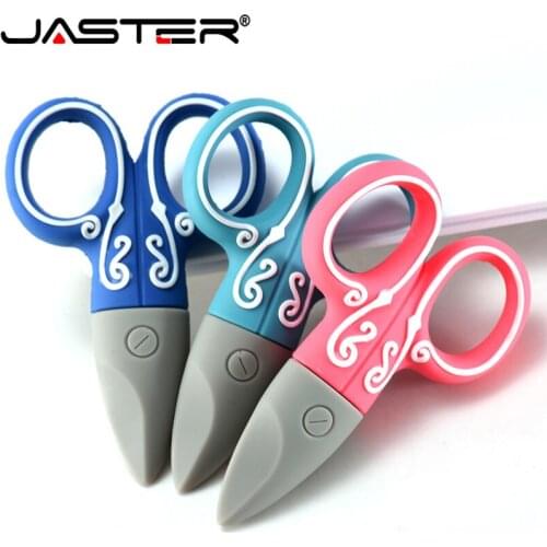 JASTER Hot Cartoon Scissors флешка usb 64GB/32GB/16GB Pen Drive Pendrive USB 2.0 Flash Drive Memory USB Disk USB Flash Drive