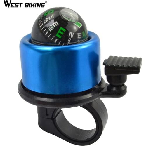 WEST BIKING 6 Colors Option Bike Compass Bell Bicycle Ring Horns Bells Loud Sound Mini Ultralight Cycling Ring Bike Bell Horn
