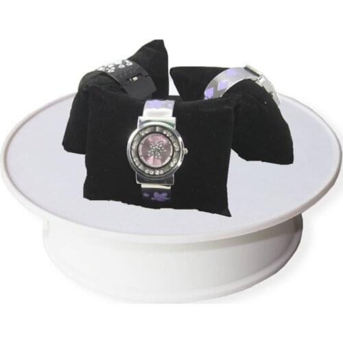 Fashion on white velvet electric rotary jewelry cell phone rotating turntable display base free shipping