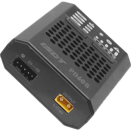 ISDT PD60 60W Lipo Battery Balance Charger Type-C Input For Lipo LiHV LiFe NIMH/Cd Battery For RC Car Airplane