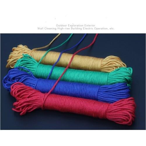 100m color braided rope hand DIY craft woven rope camping tent bundle mouth rope color nylon rope