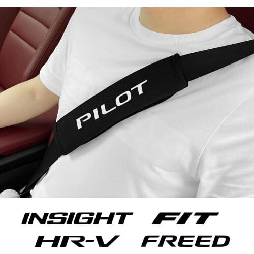 2Pcs Auto Seat Belt Cover For Honda Fit Insight Pilot HR-V Freed Elysion Dohc Breathable Safety Strap Shoulder Car Accessories