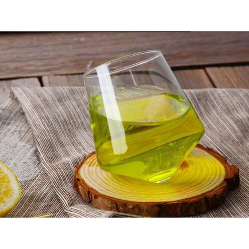 2Pcs Pattern Irregular Wine Glass Lead-free Heat Resistant Transparent Crystal Beer Whiskey Brandy Creative Cup Drinkware Bar