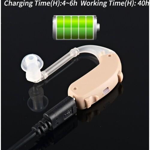 20 channel Ear Aid Rechargeable Hearing Aid BTE Hearing Aids new Ear Listening Device Adjustable Tone Hearing Amplifier Hear Aid