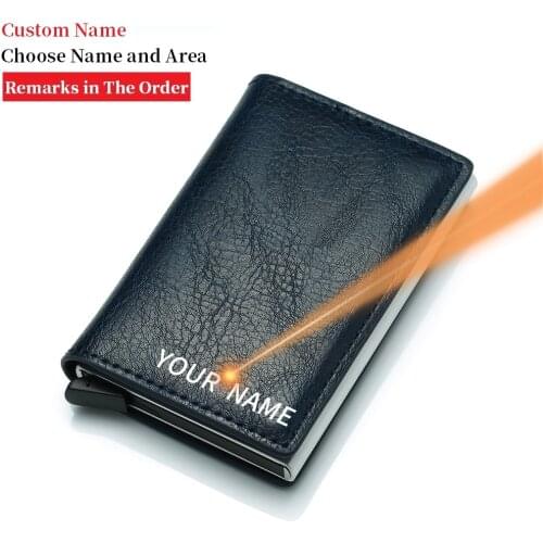 2020 Smart RFID Wallet Aluminum Card Holder Hasp Metal Credit Business Mini light Dropshipping Man Women wallet Purse Bag