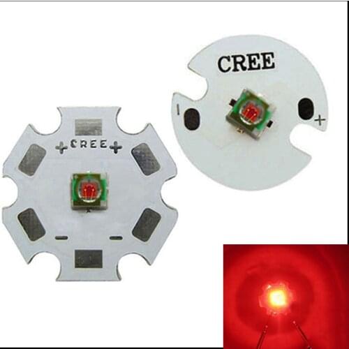 5PCS Original 3W Cree XLamp XPE XP-E Red 620nm~630 LED Light Lamp With 16mm/20mm PCB Star Base