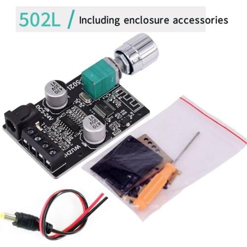 502L New Bluetooth 5.0 AUX 470uf35V Digital Audio Power Amplifier Board 2x 50W DIY Speaker Stereo Audio AMP Module Home Music