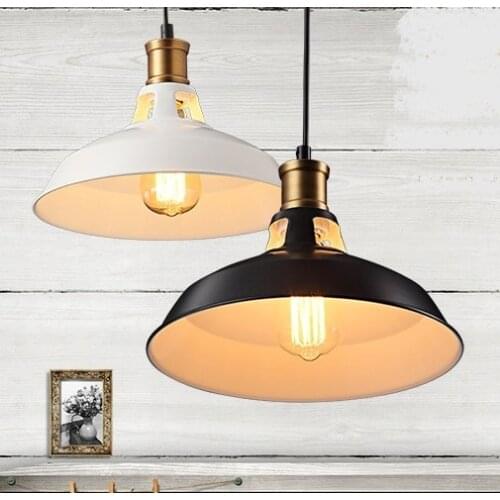 American Loft Iron Art Retro Pendant Light Fixtures Simple Industrial Vintage Lighting For Living Dining Room Bar Hanging Lamp