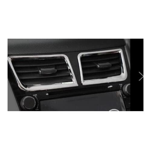 6PCS Car air-conditioning outlet ABS chrome Accessories For Hyundai Solaris Verna Accent Sedan Hatchback 2011-2015