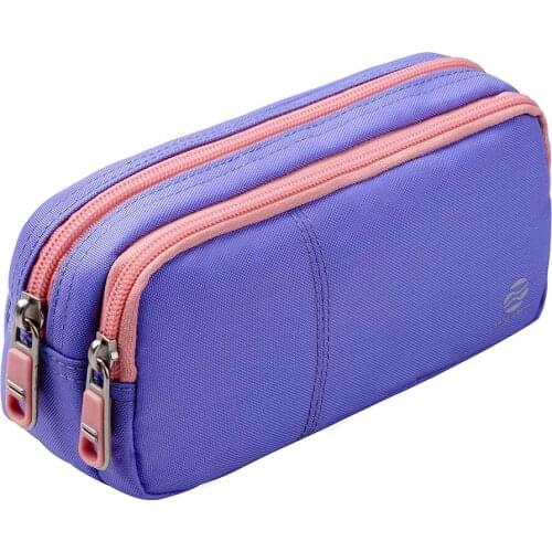 Large Capacity Pencil Case Durable Student Office Pen Holder Organizer Stationary Bag With Double Zippers