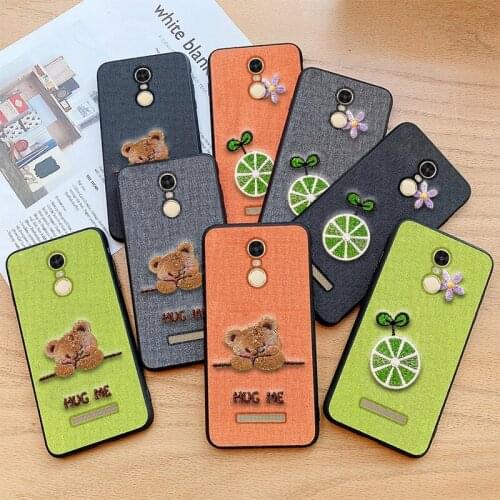 Luxury Embroidery For Xiaomi Redmi Note 3 Phone Case Fundas Soft Silicone for Xiaomi Redmi Note 3 Bcak Cover Cute Cloth Koala