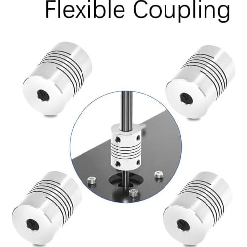 CNC Motor Jaw Shaft Coupler 5mm To 8mm Flexible Coupling OD 19x25mm wholesale Dropshipping 3/4/5/6/8/10mm for T8 lead screw