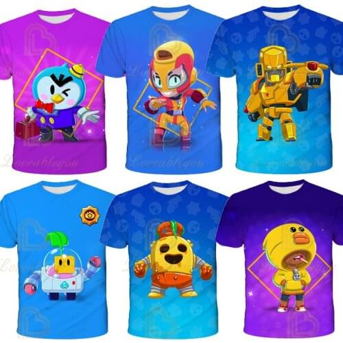 Girls Tshirt Crow Shoot Game 3D Print Tshirt Boys Clothing T Shirt Star Girls Kids Leon Tops 2020 Shirt Boys