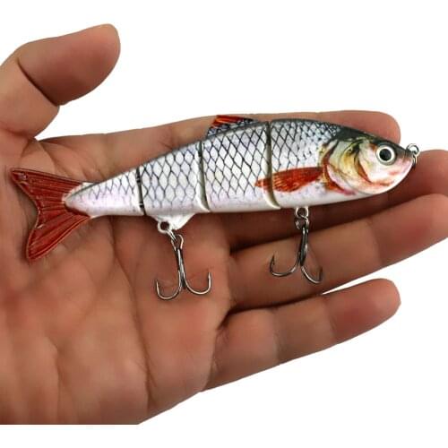 HENGJIA 1PC 4 Sections Jointed Minnow 11.5cm 16.8g Fishing Lure Swimbait Isca Artificial Hard Lure Lifelike Fishing Tackle