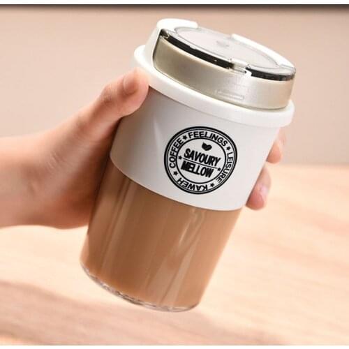 Coffee Cup Portable Handy Cup 300ML Plastic Tritan Water Cup Outdoor Drop-resistant Plastic Water Bottle Coke Cup