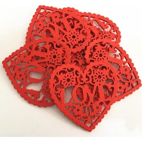 10Pcs/Set Wood Christmas Tree Snowflake Deer Shaped Merry Christmas Table Confetti For Home Wedding Party with 2m Hemp Rope