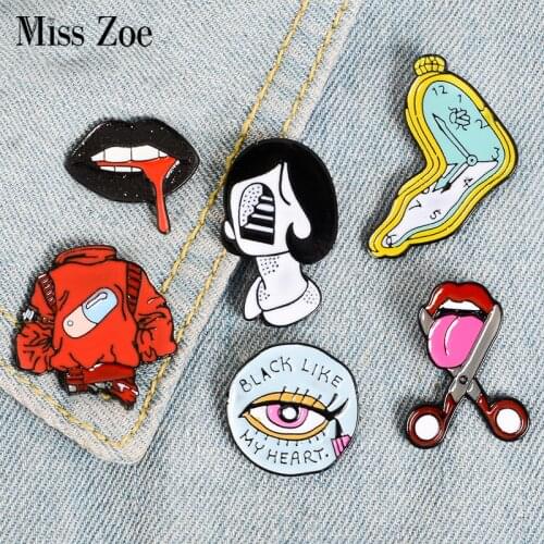 Miss Zoe Brooches Lips For Clothes